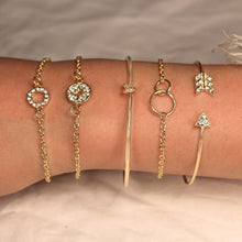 Load image into Gallery viewer, 5 Piece Pav'e Loveknot Bracelet Gold Set (random)