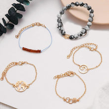 Load image into Gallery viewer, Cleaning Our Oceans Marble 5 Piece Bracelet Set