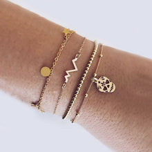 Load image into Gallery viewer, Celestial Crystals and Gemstone 5 Piece Bracelet Set + Stud Earring