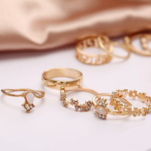 Load image into Gallery viewer, 15 Piece Assorted Ring Set With ® Crystals 18K Gold Plated Ring in 18K