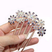 Load image into Gallery viewer, Hair Accessories Hairpins Beautiful Crystal Rhinestone Petal Comb