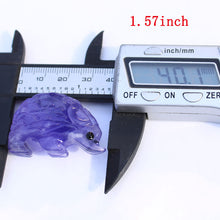 Load image into Gallery viewer, Natural Indigo Fluorite Quartz Animal Ornament Crystal Hedgehog For