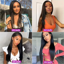 Load image into Gallery viewer, Human Hair Lace Frontal Wigs Straight 13x4 Pre Plucked Lace Front Wigs