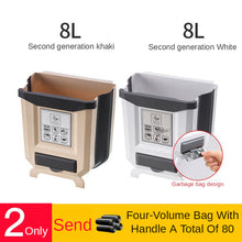 Load image into Gallery viewer, Kitchen Wall mounted Folding Trash Can Household Cabinet Hanging