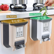 Load image into Gallery viewer, Kitchen Wall mounted Folding Trash Can Household Cabinet Hanging