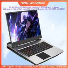 Load image into Gallery viewer, LAPTOP 9th Gen 14nm Core i7 10750H 6 cores 12 threads Windows10
