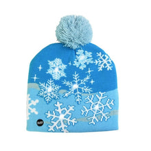 Load image into Gallery viewer, LED Christmas Hat Sweater Knitted Beanie Christmas Light Up Knitted