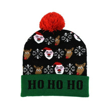 Load image into Gallery viewer, LED Christmas Hat Sweater Knitted Beanie Christmas Light Up Knitted