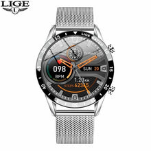 Load image into Gallery viewer, LIGE 2022 Full Circle Touch Screen Steel Band Luxury Bluetooth Call