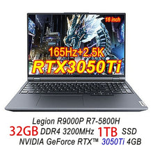 Load image into Gallery viewer, Lenovo Legion 5 Pro R9000p E-sports Gaming Laptop R7-5800h Geforce
