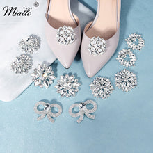 Load image into Gallery viewer, Miallo Fashion Women Shoe Buckle Crystal Silver Color Bridal Wedding