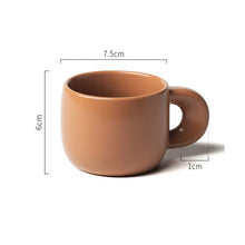 Load image into Gallery viewer, Modern Personalized Ceramic Mugs With Thick Handle Simple Breakfast