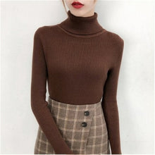 Load image into Gallery viewer, New Women Turtleneck Sweaters Autumn Winter Korean Slim Pullover Women