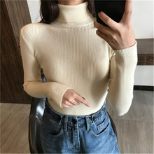 Load image into Gallery viewer, New Women Turtleneck Sweaters Autumn Winter Korean Slim Pullover Women