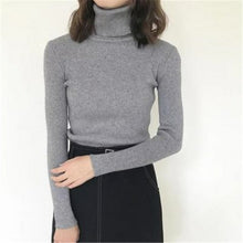 Load image into Gallery viewer, New Women Turtleneck Sweaters Autumn Winter Korean Slim Pullover Women