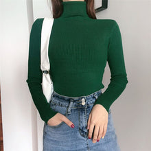 Load image into Gallery viewer, New Women Turtleneck Sweaters Autumn Winter Korean Slim Pullover Women