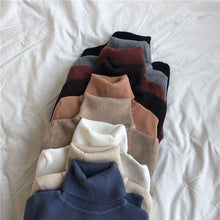 Load image into Gallery viewer, New Women Turtleneck Sweaters Autumn Winter Korean Slim Pullover Women