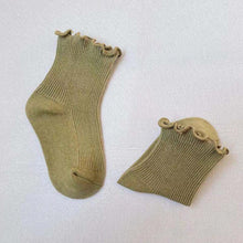 Load image into Gallery viewer, Newborn Baby Socks Ruffled Solid Ankle Socks Toddler Infant Cotton