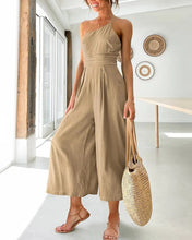 Load image into Gallery viewer, Single Shoulder Sling Rompers Loose Jumpsuit Solid Vintage Wide Leg