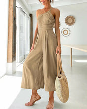 Load image into Gallery viewer, Single Shoulder Sling Rompers Loose Jumpsuit Solid Vintage Wide Leg
