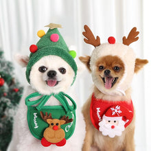 Load image into Gallery viewer, Dog Christmas Bandana Santa Hat Dog Scarf Triangle Bibs Kerchief