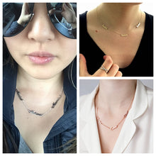 Load image into Gallery viewer, Personalized 3 Nameplate Necklace Custom Name