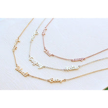 Load image into Gallery viewer, Personalized 3 Nameplate Necklace Custom Name
