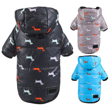 Load image into Gallery viewer, Pet Clothes For Dog Winter Warm Coat Puppy Down Jacket Printed Hoodies