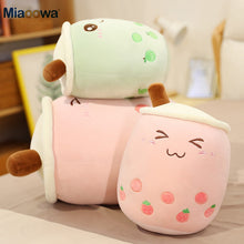 Load image into Gallery viewer, 25-70cm cute cartoon Fruit bubble tea cup shaped pillow with suction