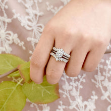 Load image into Gallery viewer, Newshe Luxury Solid 925 Sterling Silver Wedding Engagement Rings Set