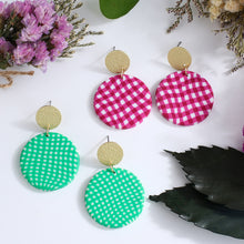 Load image into Gallery viewer, AENSOA Unique Colorful Abstract Pattern Polymer Clay Earrings for