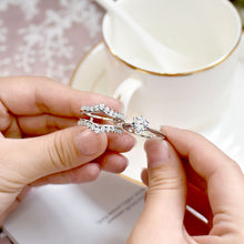 Load image into Gallery viewer, Newshe Luxury Solid 925 Sterling Silver Wedding Engagement Rings Set