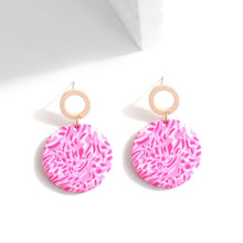 Load image into Gallery viewer, AENSOA Unique Colorful Abstract Pattern Polymer Clay Earrings for