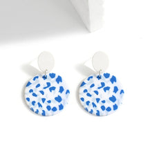 Load image into Gallery viewer, AENSOA Unique Colorful Abstract Pattern Polymer Clay Earrings for
