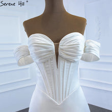 Load image into Gallery viewer, Serene Hill White Mermaid Plus Size High end Wedding Dresses 2020