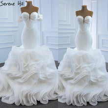 Load image into Gallery viewer, Serene Hill White Mermaid Plus Size High end Wedding Dresses 2020