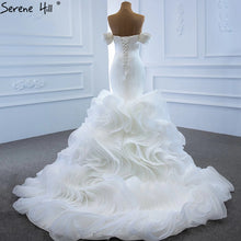 Load image into Gallery viewer, Serene Hill White Mermaid Plus Size High end Wedding Dresses 2020