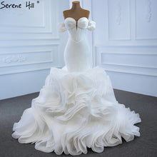 Load image into Gallery viewer, Serene Hill White Mermaid Plus Size High end Wedding Dresses 2020