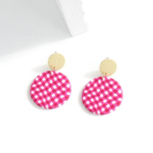 Load image into Gallery viewer, AENSOA Unique Colorful Abstract Pattern Polymer Clay Earrings for