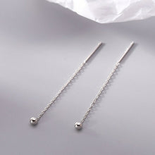 Load image into Gallery viewer, Simple Style Box Chain Tassel Drop Earrings For Women Long Dangle