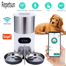 Load image into Gallery viewer, Smart App Pet Feeder Cat And Dog Food Dispenser Stainless Steel Bowl