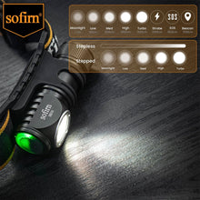 Load image into Gallery viewer, Sofirn Hs10 Usb C Rechargeable Mini 16340 Headlamp 1100lm Lh351d 90cri