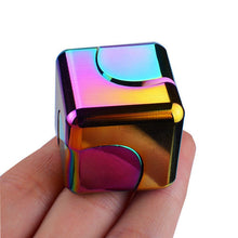Load image into Gallery viewer, Square Magic Dice Metal Rotate Cube Fidget Spinner Antistress