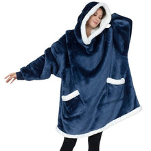 Load image into Gallery viewer, Sudadera con capucha de gran tamaño para mujer, manta de TV cálida con
