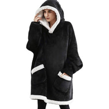 Load image into Gallery viewer, Sudadera con capucha de gran tamaño para mujer, manta de TV cálida con