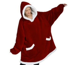 Load image into Gallery viewer, Sudadera con capucha de gran tamaño para mujer, manta de TV cálida con