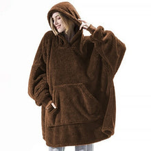 Load image into Gallery viewer, Sudadera con capucha de gran tamaño para mujer, manta de TV cálida con