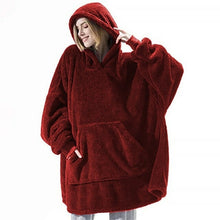 Load image into Gallery viewer, Sudadera con capucha de gran tamaño para mujer, manta de TV cálida con
