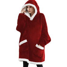 Load image into Gallery viewer, Sudadera con capucha de gran tamaño para mujer, manta de TV cálida con