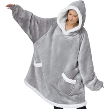 Load image into Gallery viewer, Sudadera con capucha de gran tamaño para mujer, manta de TV cálida con